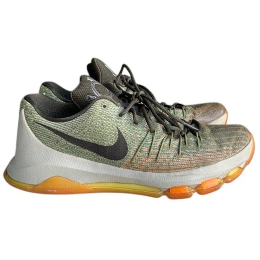 Nike KD 8 Basketball Shoes Mens 10.5 Green Athletic Sneakers Flyweave 749375-033